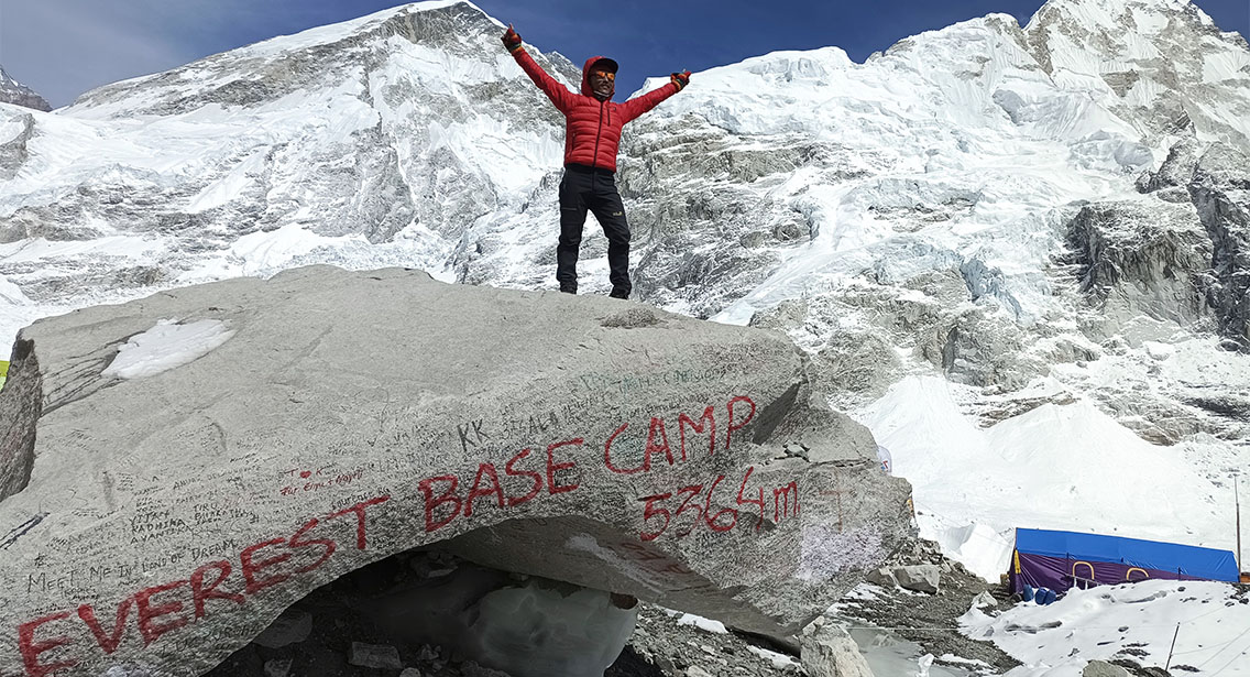 Standing at the Foot of Everest | Where Dreams Touch the Sky