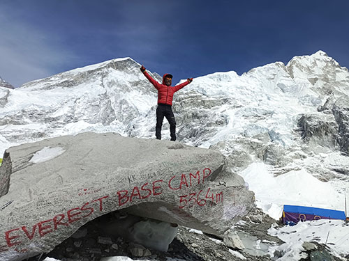 Standing at the Foot of Everest | Where Dreams Touch the Sky