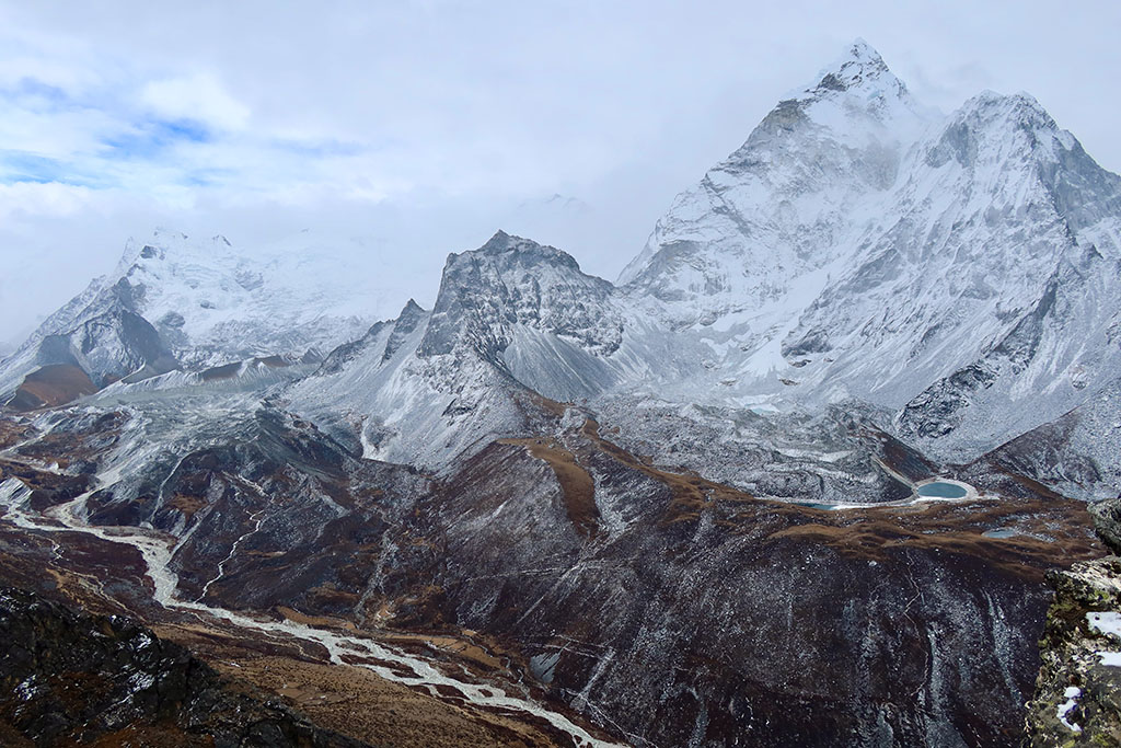 Ama Dablam view from Nangkar Tshang Hill 