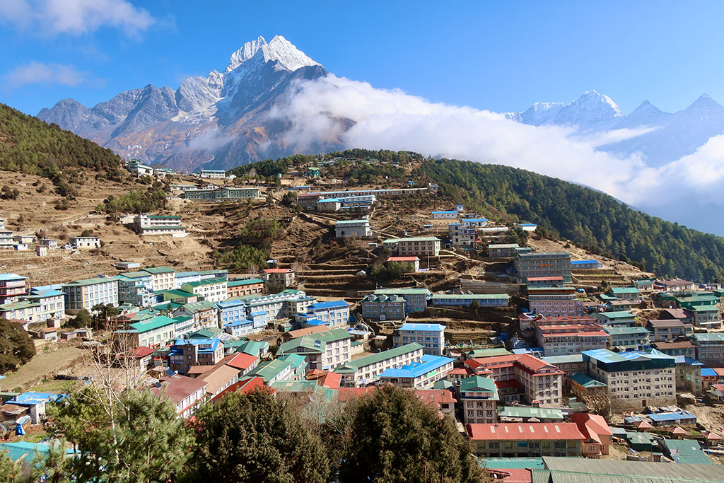 The Sherpa Town Namche Bazaar