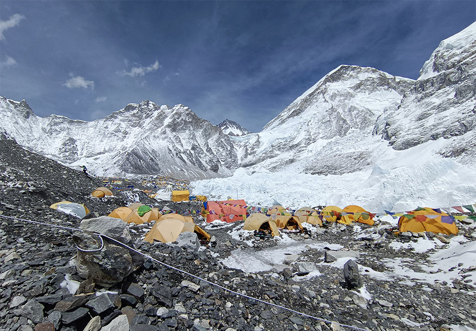 The Everest Base Camp is located 5346 meters.