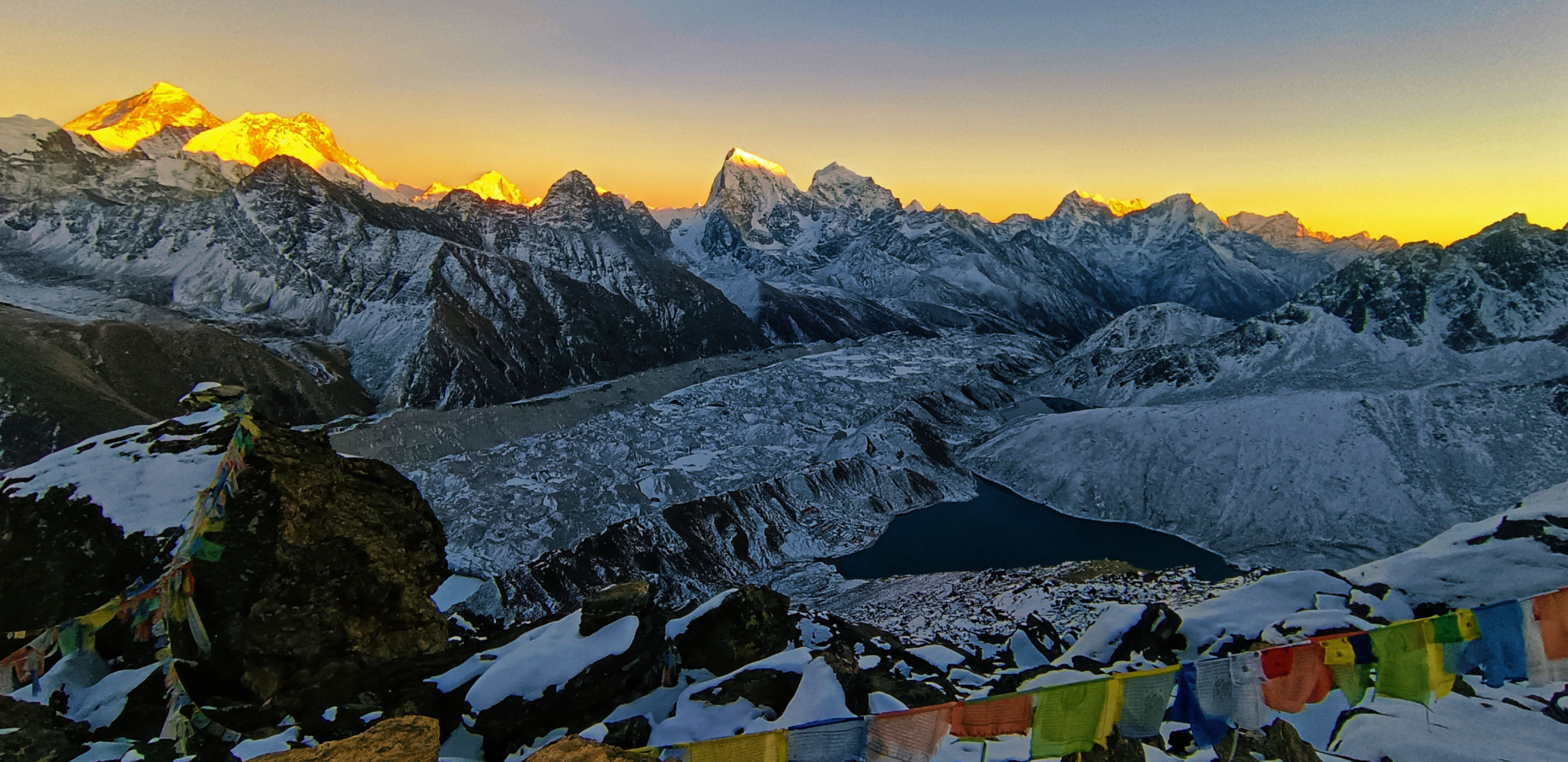 Sunset view from Gokyo Ri