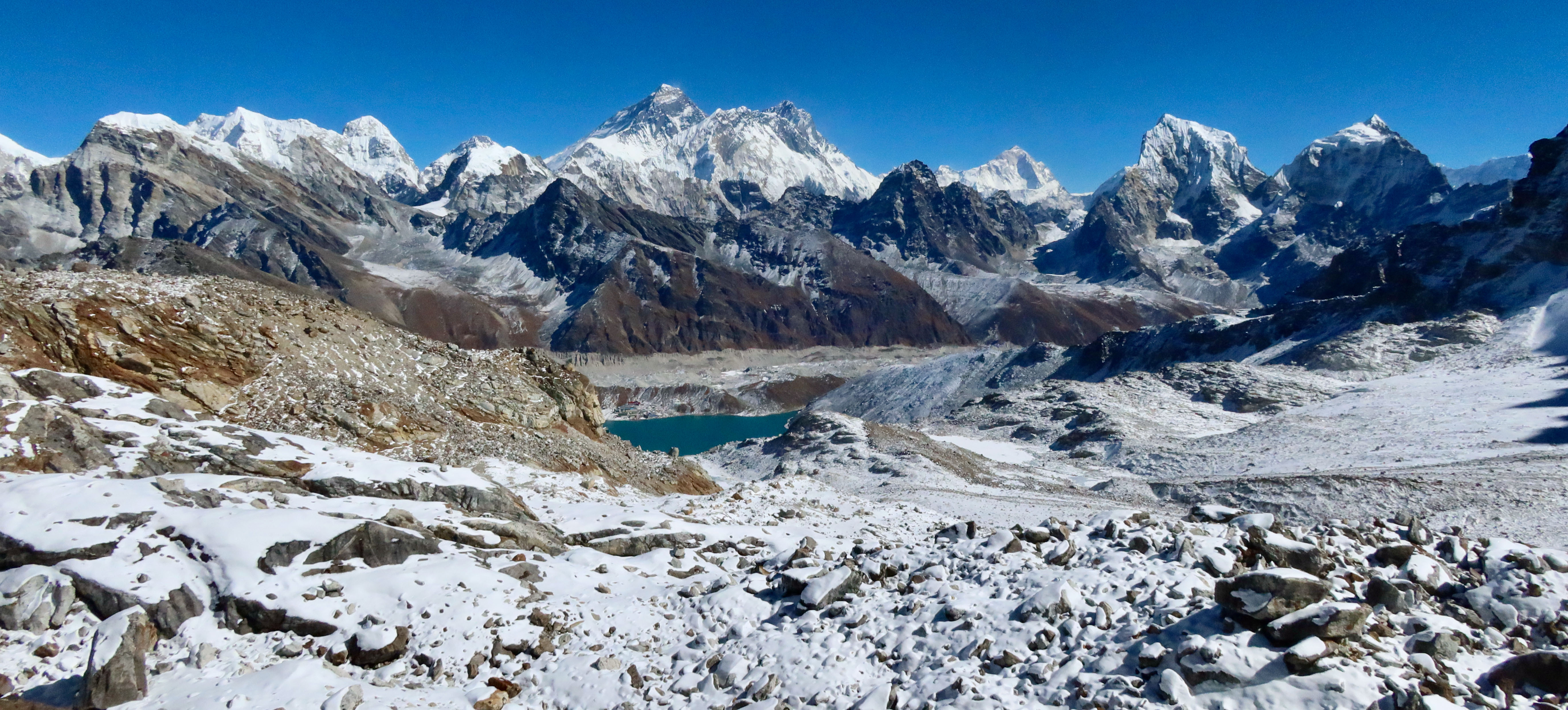 Mt Everest view from Renjo La Pass