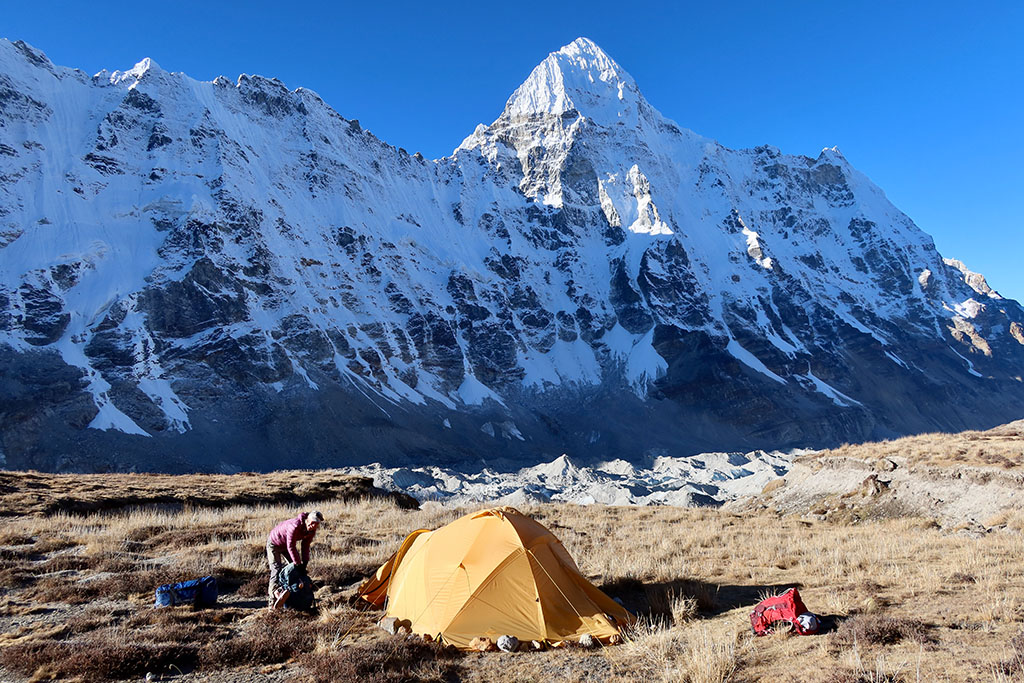 Campsite at Kanchenjunga North Base Camp