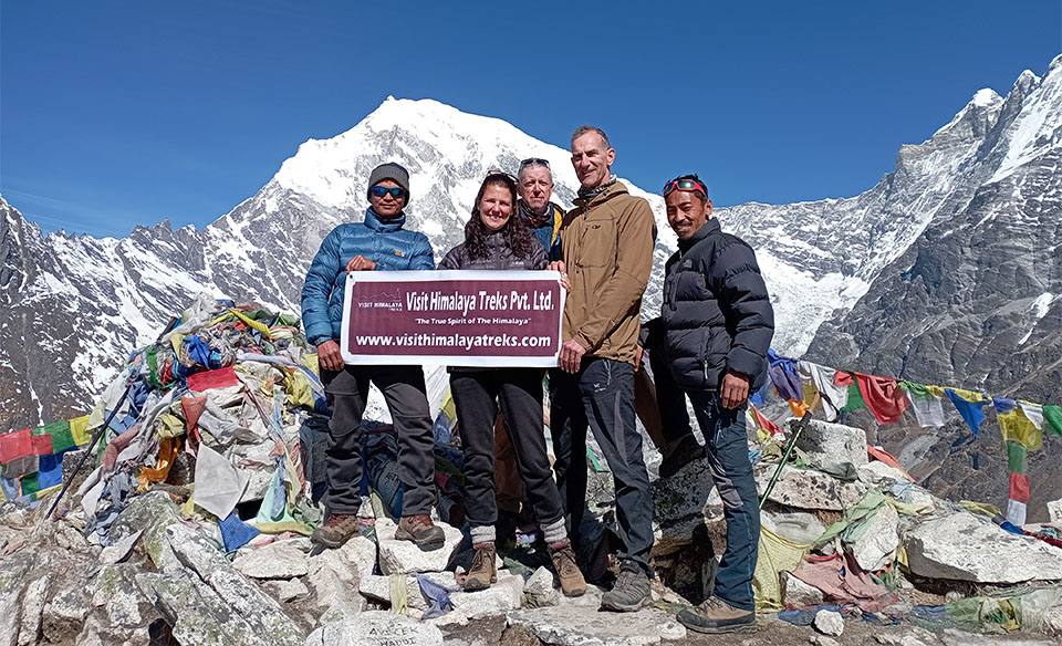 Our team reached the Kyanjin Ri View Point.