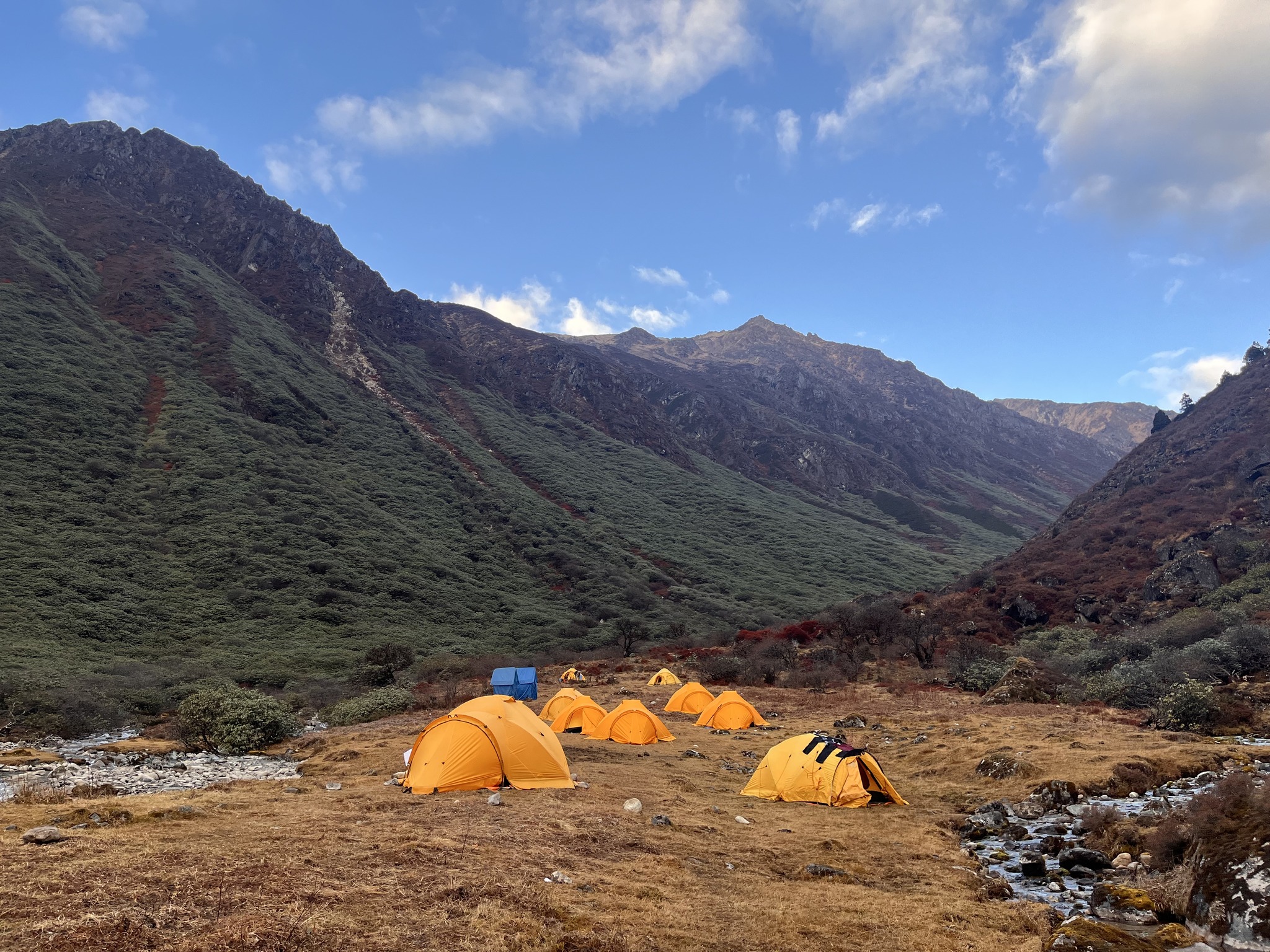 Campsite at Samjung Kharka Lumba Sumba Pass Trek