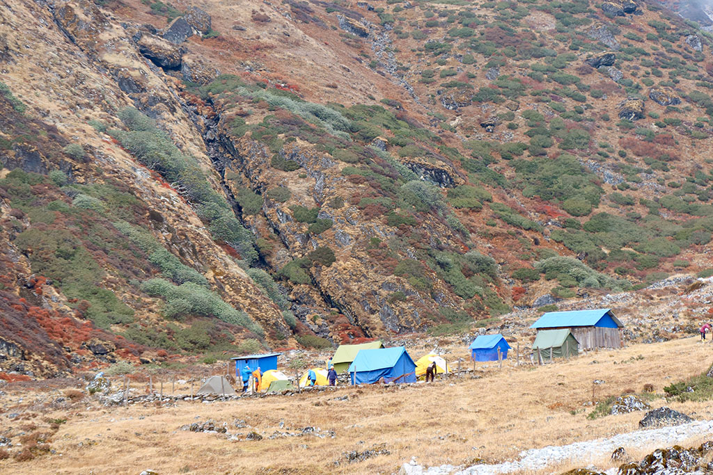 Camping at remote valley in Lumba Sumba Trekking In Nepal