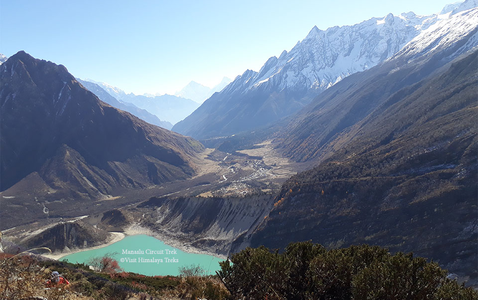 Birendra lake view from Manaslu Circuit Trek.