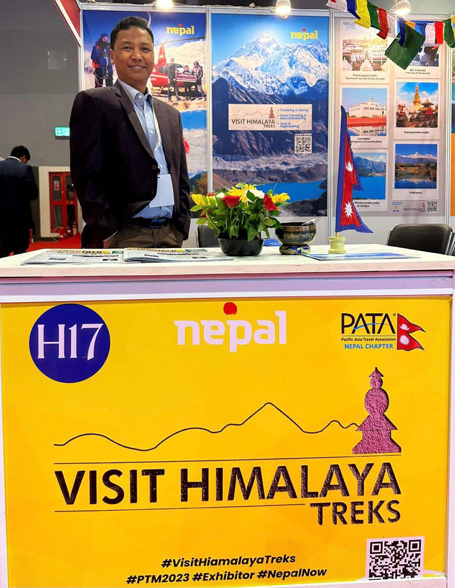 VHT stall at PATA Travel Mart new Delhi India